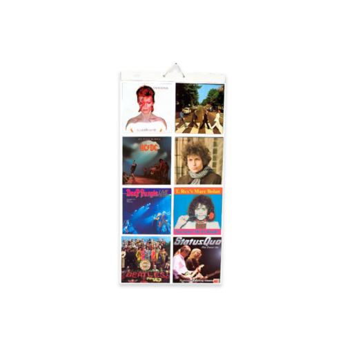 12" LP Hanging Gallery Picture Pockets - 8 pockets for 16 LPs