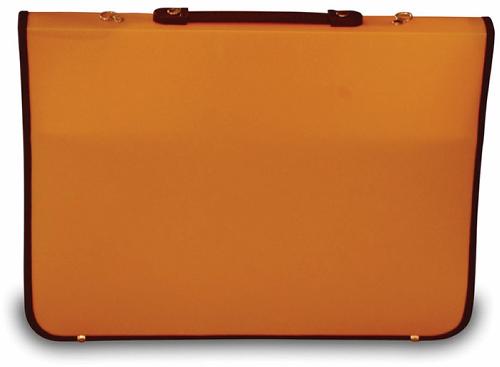 A2 Professional Academy Portfolio Case with 40mm Spine & O-Rings - Water-Resistant - Orange
