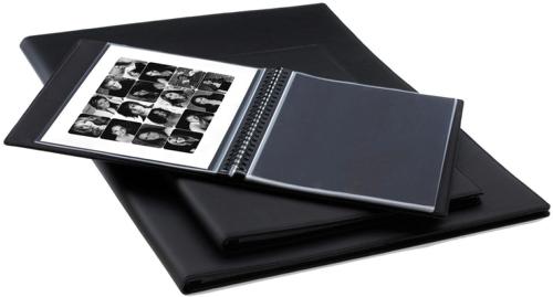 A2 Professional Leatherette Photo & Document Presenter - Black Leather-Look Album with 20 Acid-Free Sleeves
