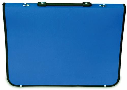 A3 Professional Academy Portfolio Case with 40mm Spine & O-Rings - Water-Resistant - Blue