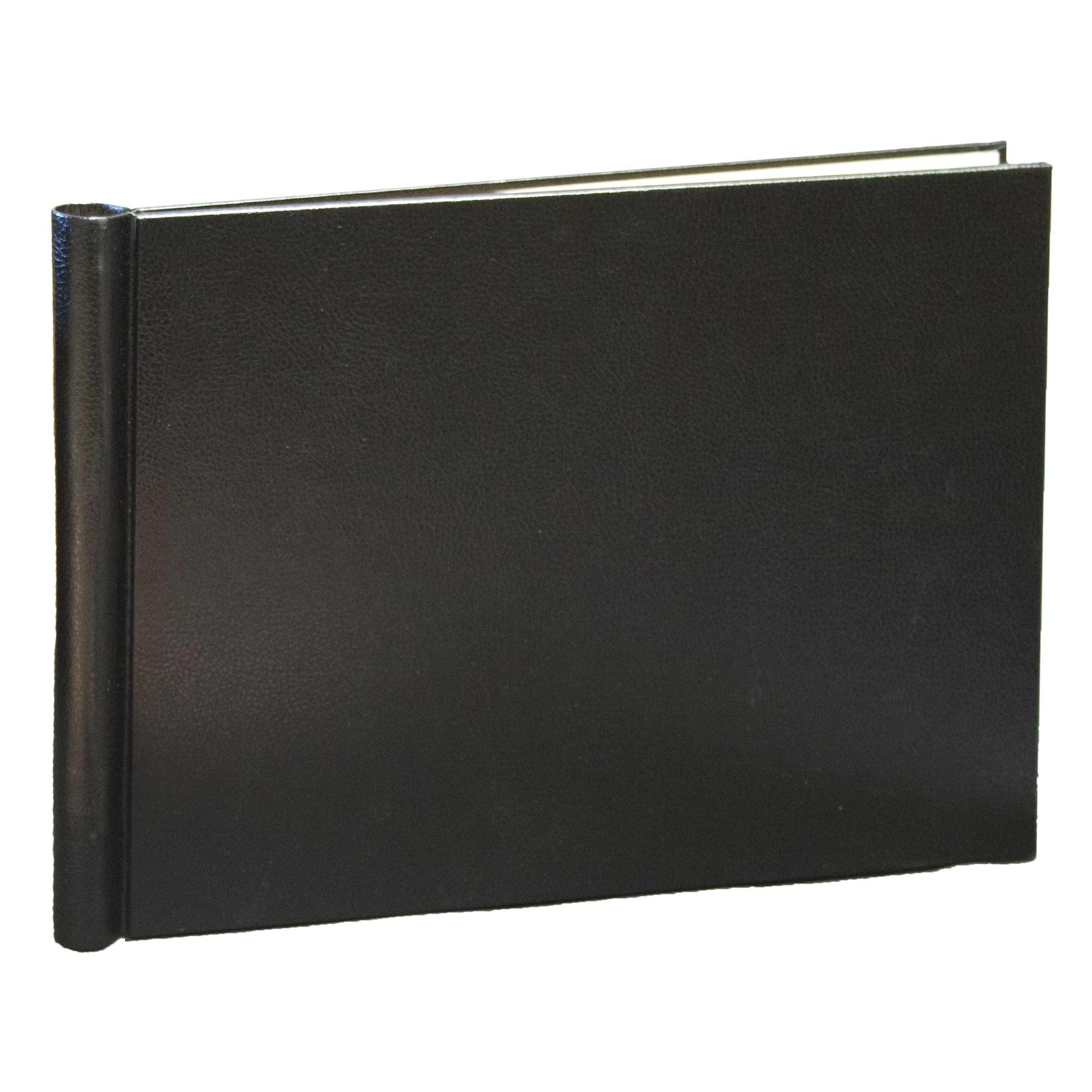 A3 Landscape Brampton Leather look Springback Folder - Black