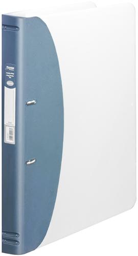 A4 Archival File Compact Spine 2-Ring Binder - Blue