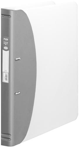 A4 Archival File Compact Spine 2-Ring Binder - Silver