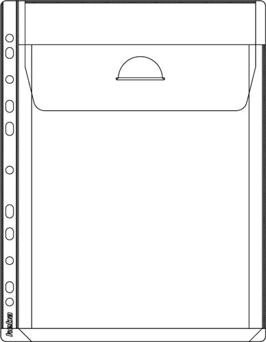 A4 Expanding Top Loading Punched Pocket with Flap - Pack of 5
