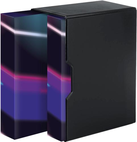 A4 Retro Neon Double Designer Binder Album Set with Black Vinyl Slipcase