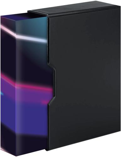 A4 Retro Neon Single Designer Binder Album Set with Black Vinyl Slipcase