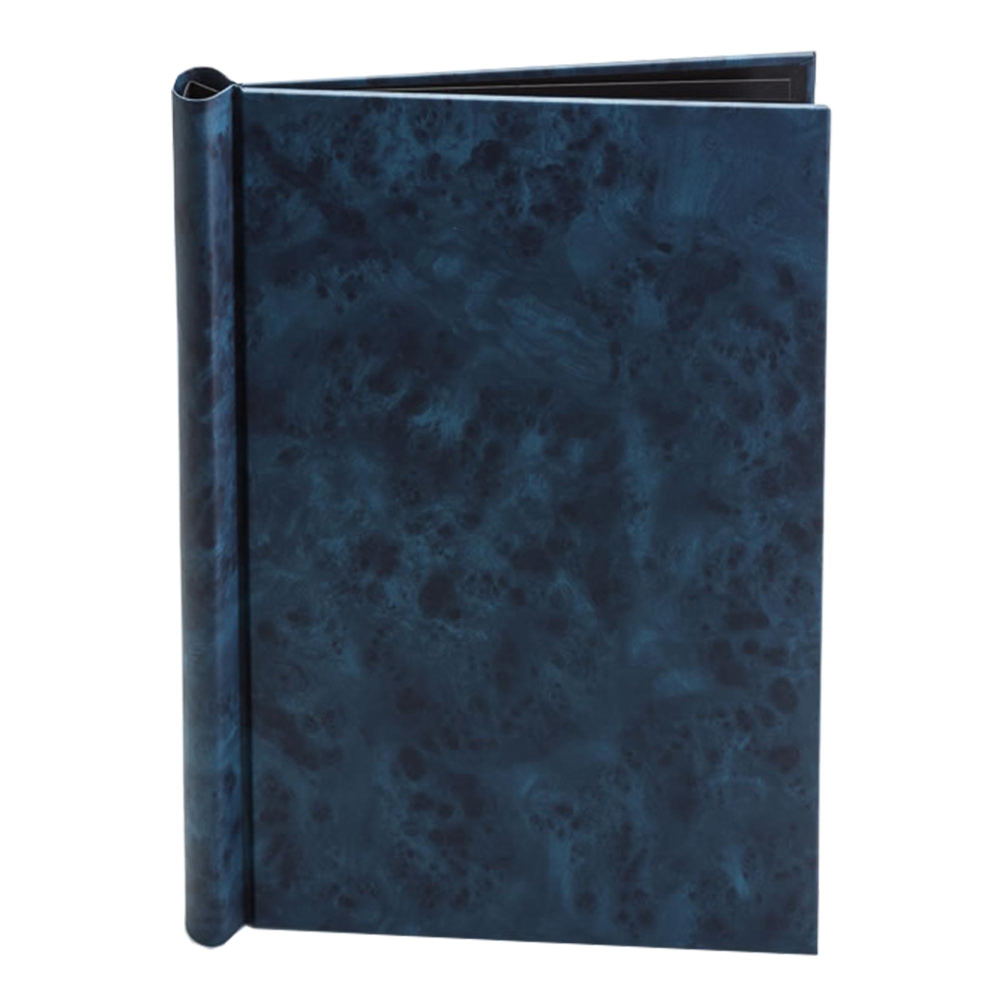 A4 Springback Folder Walnut Grain - Blue