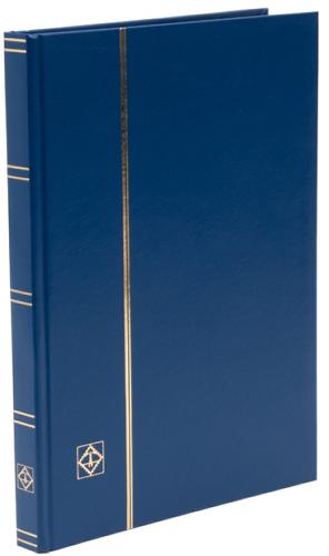 A4 Stamp Stockbook - 16 Black Pages, 32 Sides - Blue