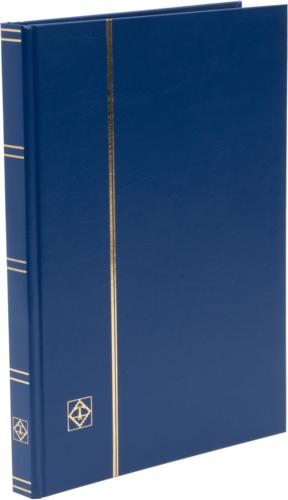 BASIC A4 Stamp Stockbook - 16 Black Pages, 32 Sides - Blue