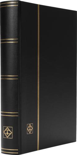 BASIC A4 Stamp Stockbook - 32 Black Pages, 64 Sides - Black