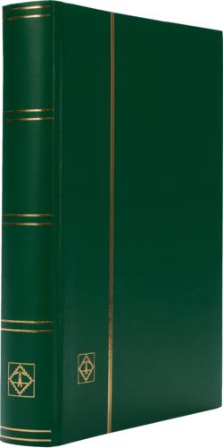 BASIC A4 Stamp Stockbook - 32 Black Pages, 64 Sides - Green