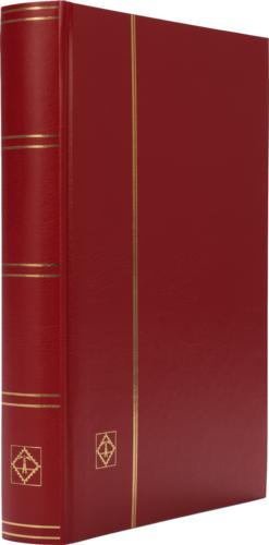 BASIC A4 Stamp Stockbook - 32 Black Pages, 64 Sides - Red