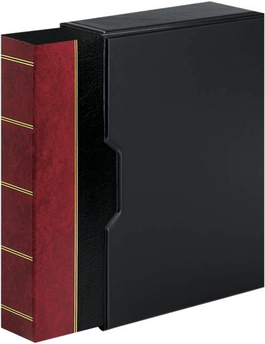 A4 Ultima Single Album Binder Set with Black Vinyl Slipcase - Black & Wine