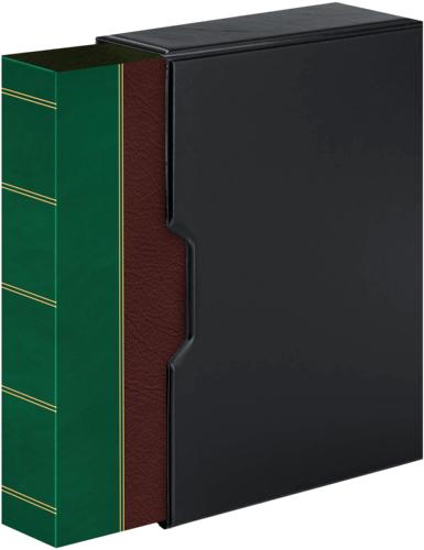 A4 Ultima Single Album Binder Set with Black Vinyl Slipcase - Brown & Green
