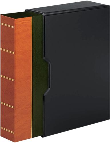 A4 Ultima Single Album Binder Set with Black Vinyl Slipcase - Green & Tan