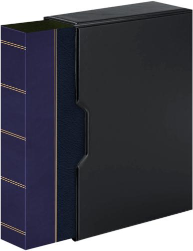 A4 Ultima Single Album Binder Set with Black Vinyl Slipcase - Navy & Blue