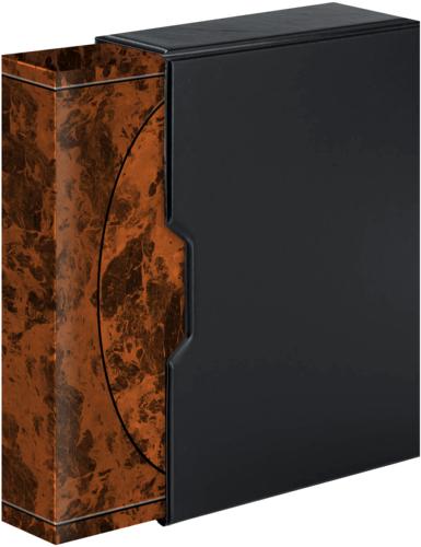 A4 Vintage Marble Effect Single Designer Binder Album Set with Black Vinyl Slipcase