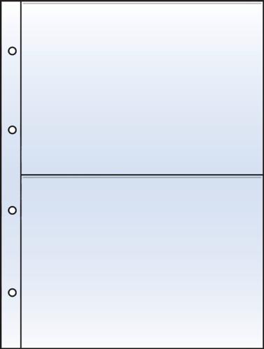 Polyester 150x230mm 6x9" (2 Pocket) Top-Loading Archival Refill Sheets - Pack of 10