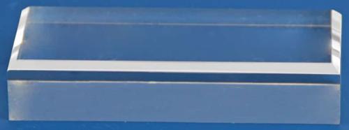 Clear Rectangular Acrylic Display Block with Bevelled Base - 45x80x20mm
