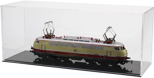 Acrylic Display Case with Black Gloss Base - 350x150x165mm