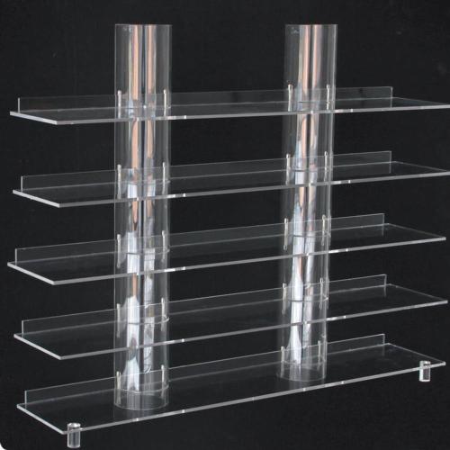 Acrylic Display Shelving - Transparent Columns and Shelves
