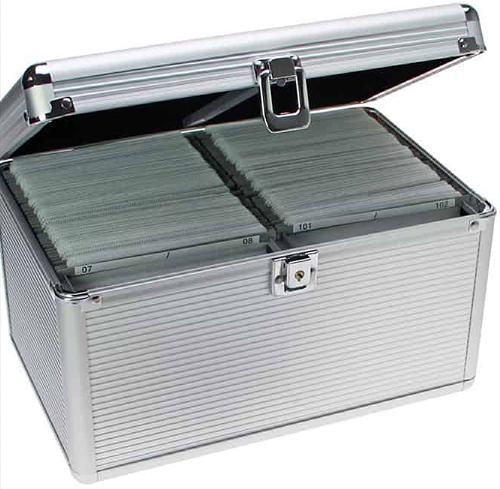 Aluminium CD/DVD Storage Case - Holds Up to 200 Discs