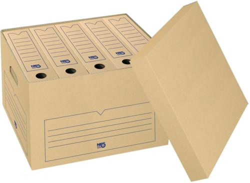 Archival Storage Outer Box with Lid - Fits A4 & Foolscap - Brown (440 x 345 x 280mm)