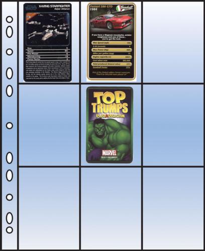 Arrowfile 2.5x3.5 67x90mm (9 Pocket) Acid-Free Trading Card Pocket Refills - Clear (Pack of 10)