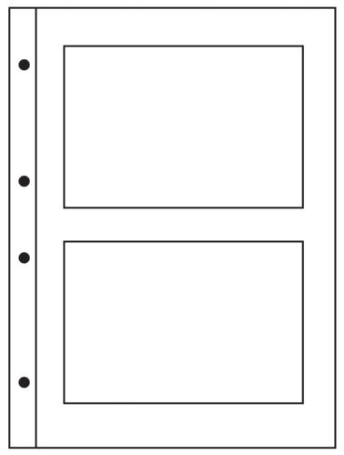 Arrowfile 6.75x4.75" 157x120mm (2 Pocket) Acid-Free Photo Pocket Refills - White (Pack of 10)