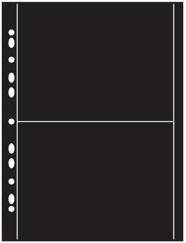 Arrowfile 8x6, 200x150mm (2 Pocket) Acid-Free Pocket Refills - Black (Pack of 10)