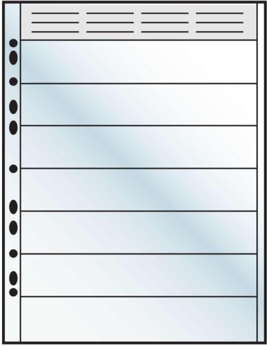 Arrowfile Pocket Refills For Bookmarks and Collectables - 7 pockets 222x38mm (Pack of 10)