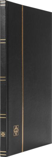 BASIC A4 Stamp Stockbook - 8 Black Pages, 16 Sides - Black