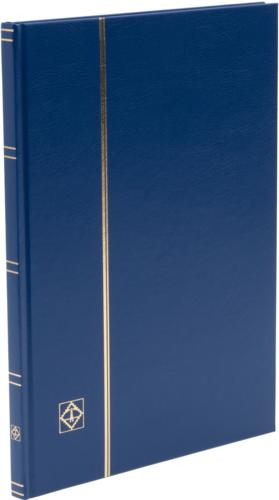 BASIC A4 Stamp Stockbook - 8 Black Pages, 16 Sides - Blue