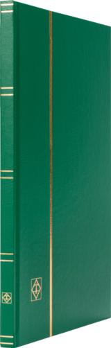 BASIC A4 Stamp Stockbook - 8 Black Pages, 16 Sides - Green