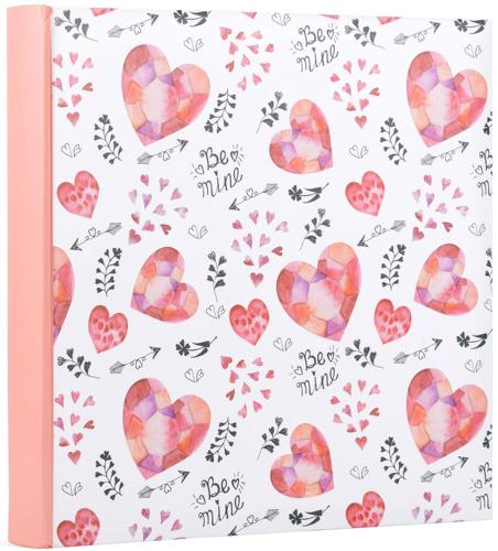 Romantic Hearts Traditional Photo Album – “Be Mine” Scrapbook & Wedding Album