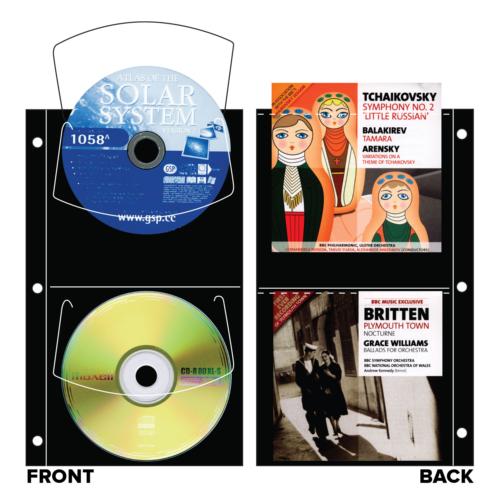 Black DVD/CD Archival Duo refills Slimline (2 CDs 2 covers)