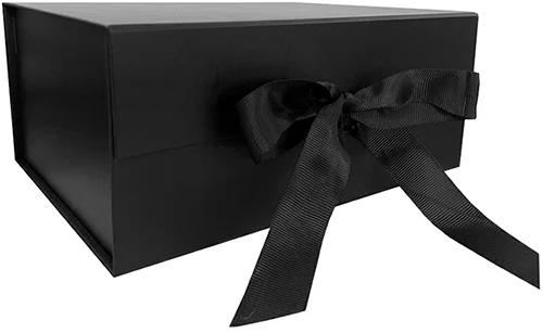 Black Folding Photo Storage Box for 6x4" Photos - Magnetic Memory Box for 500-700 Prints 240x175x105mm