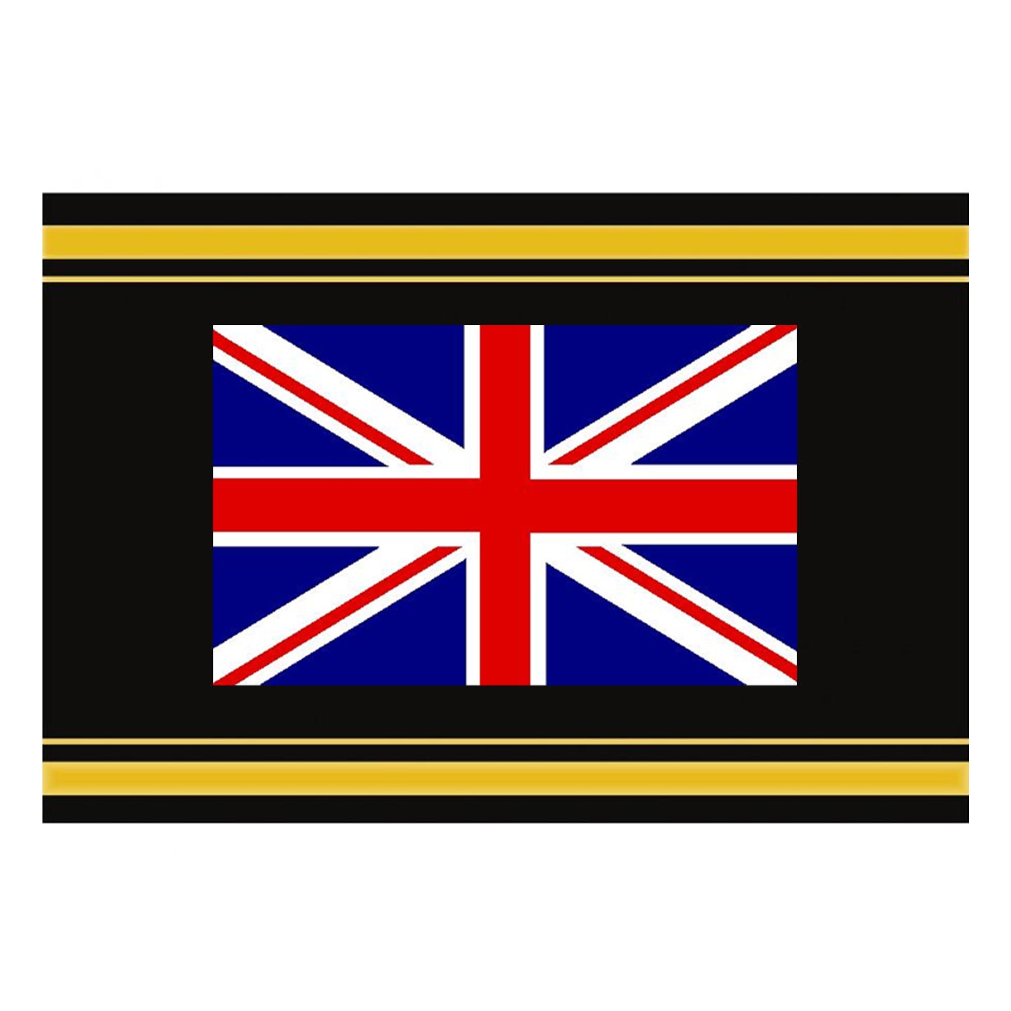 Black-Gold Album Label with Country Flags - UK Union Flag