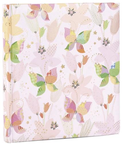 Pink Floral Slip-In Photo Album - Holds 100 Landscape 6x4.5" Prints