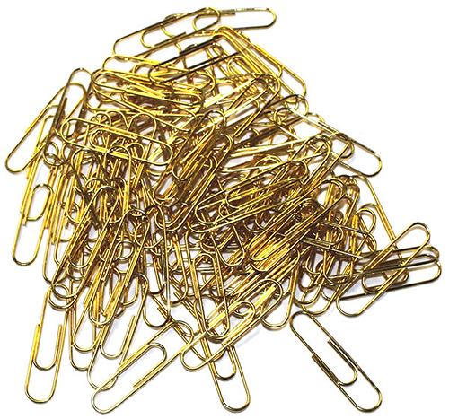 Brass Archival Paperclips - Non-Rusting Document Clips for Safe Archival Storage (Pack of 100)
