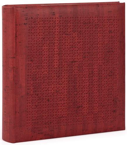 Calado Red Fretwork Slip-In Photo Album - Holds 200 Landscape 6x4.5" Prints