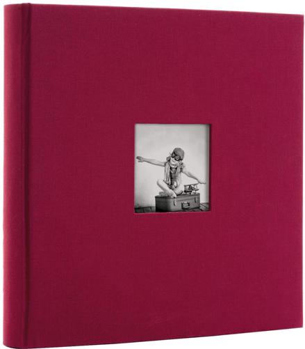 Carmen Red Linen Slip-In Photo Album - 200 x 6x4" Landscape Prints