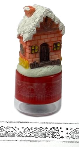 Christmas Roller Stamp - House