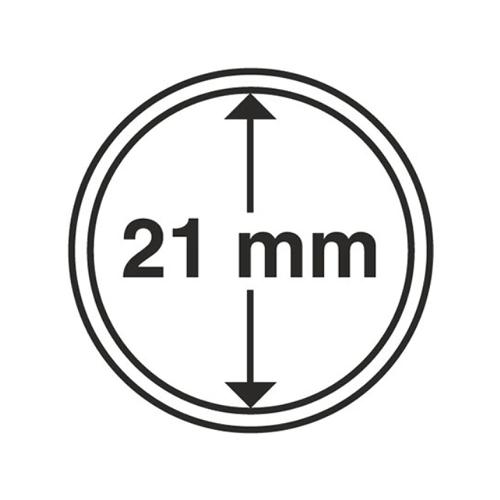 Circular Coin Capsules Range (pack of 10) - 21mm
