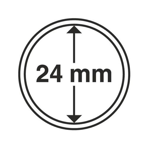 Circular Coin Capsules Range (pack of 10) - 24mm