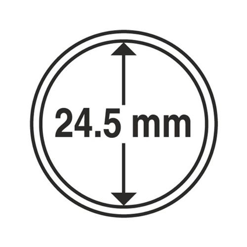 Circular Coin Capsules Range (pack of 10) - 24.5mm