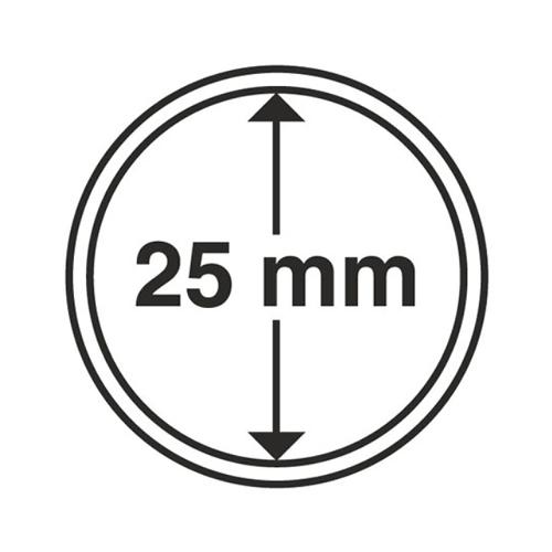 Circular Coin Capsules Range (pack of 10) - 25mm
