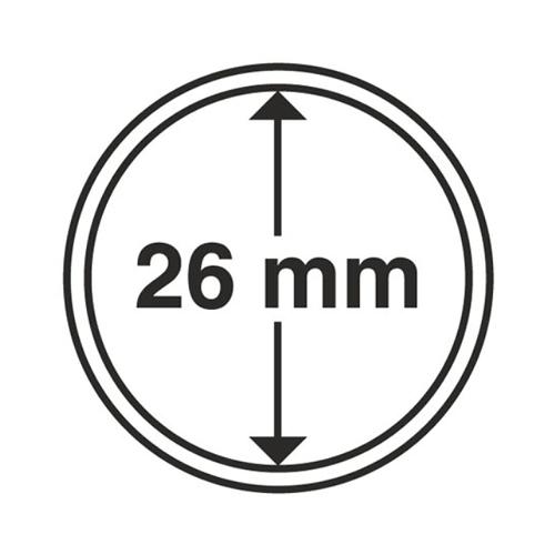 Circular Coin Capsules Range (pack of 10) - 26mm