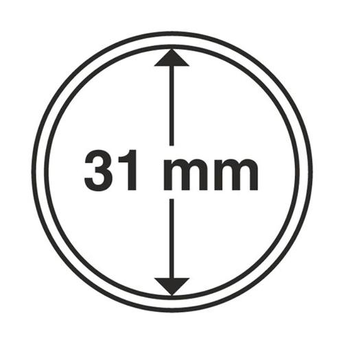Circular Coin Capsules Range (pack of 10) - 31mm
