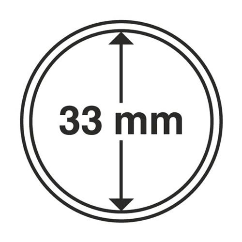 Circular Coin Capsules Range (pack of 10) - 33mm